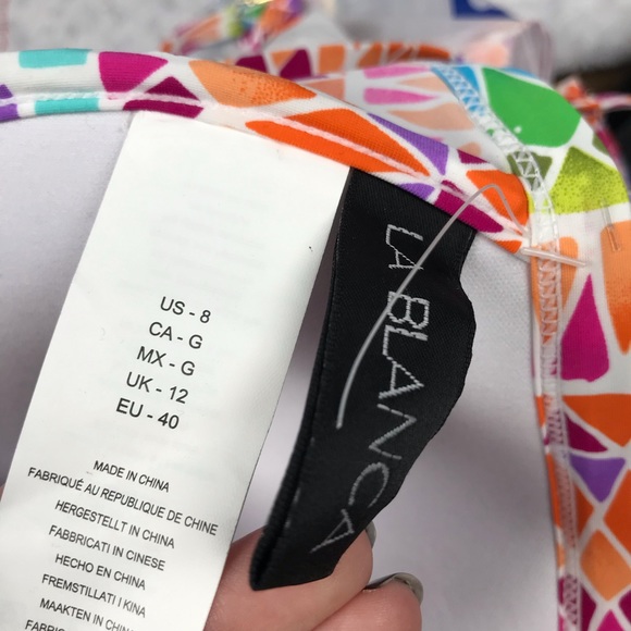 La Blanca Rainbow Full Spectrum Push Up Bikini Top - Picture 7 of 10